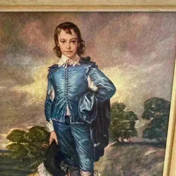 Pair of Vintage Pinkie and Blue Boy  Pictures - Picture 9 of 15